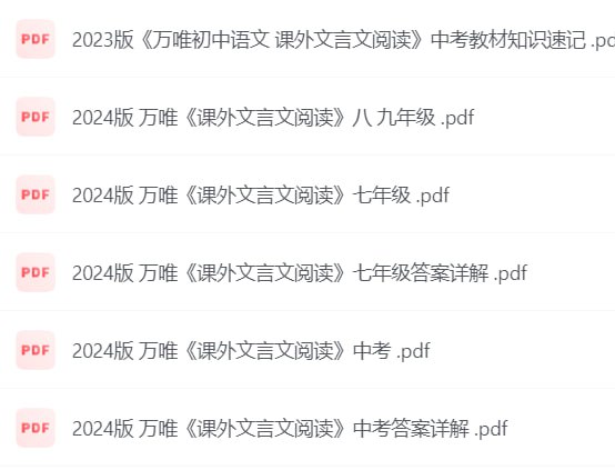 24万唯课外文言文阅读 初中语文插图 24万唯课外文言文阅读 初中语文