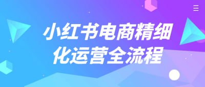 小红书电商精细化运营全流程插图 小红书电商精细化运营全流程