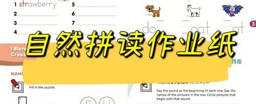 英语自然拼读练习作业纸插图 英语自然拼读练习作业纸