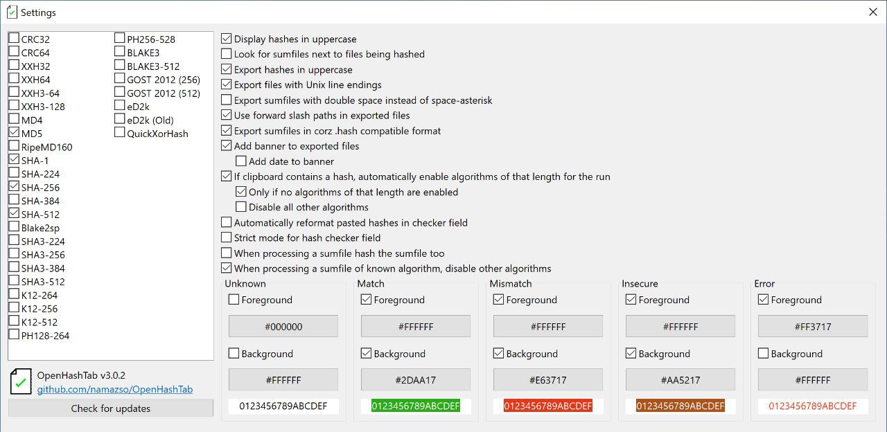 OpenHashTab - 文件哈希值计算拓展