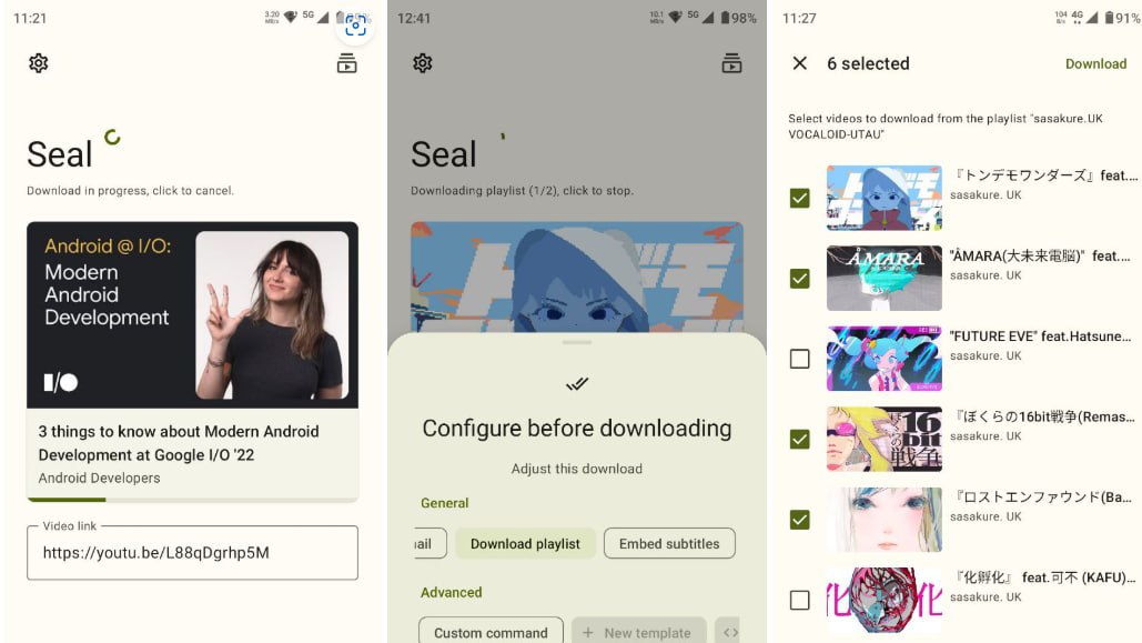 Seal 一个简单的 Android 视频音频下载器