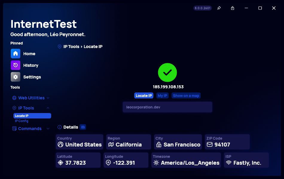 InternetTest - Windows 网络检测工具