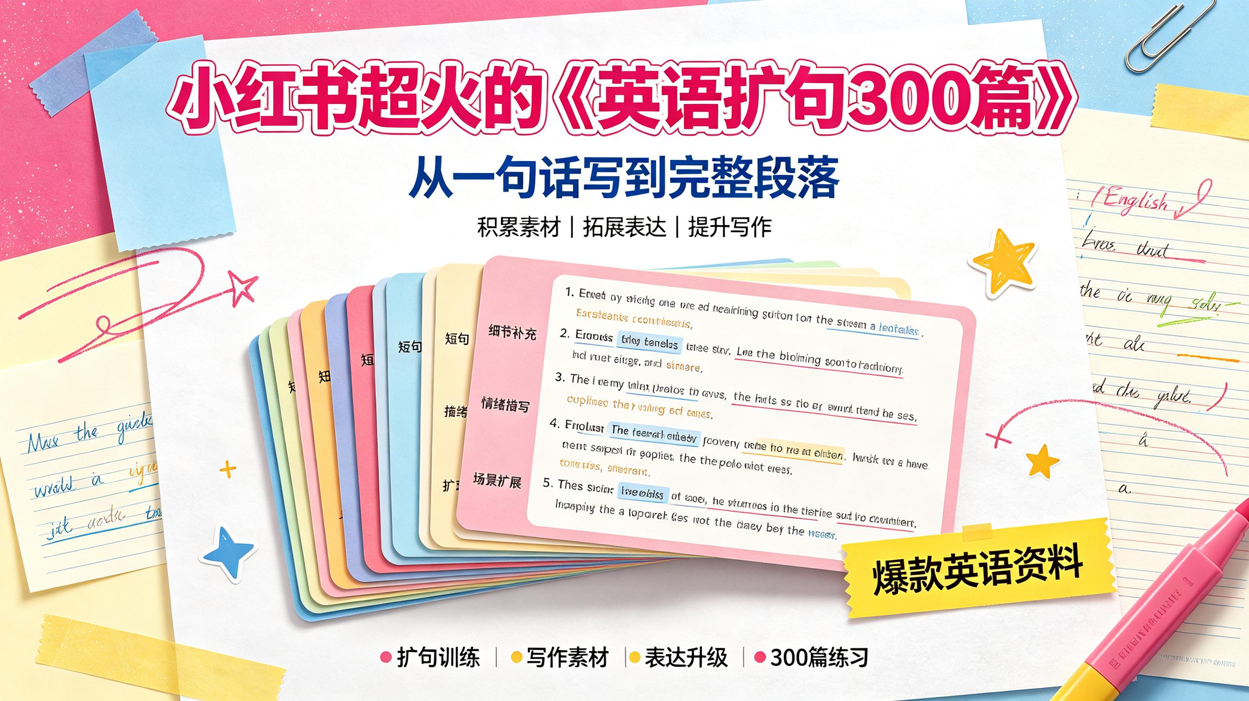 小红书超火的《英语扩句300篇》插图 小红书超火的《英语扩句300篇》