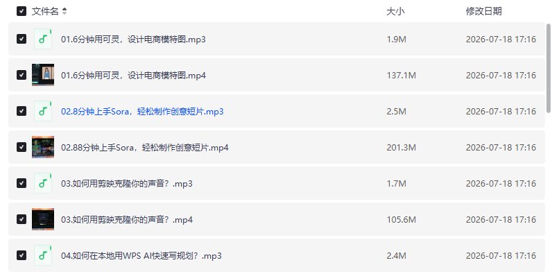 AI视频教程丨五分钟AI实战课【学习资料】插图 AI视频教程丨五分钟AI实战课【学习资料】