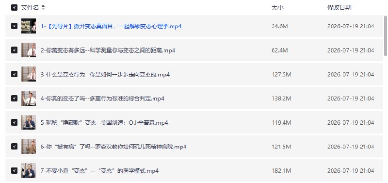 费俊峰教授变态心理学20讲【学习资料】插图 费俊峰教授变态心理学20讲【学习资料】