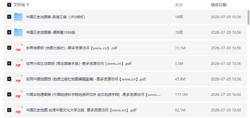 中国历史地图集合集超大汇总历朝历代地图集【学习资料】插图 中国历史地图集合集超大汇总历朝历代地图集【学习资料】