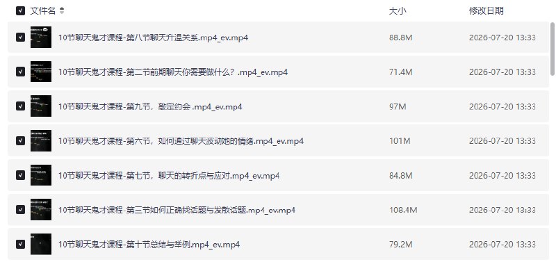 脱单师木木聊天鬼才+约会鬼才【学习资料】插图 脱单师木木聊天鬼才+约会鬼才【学习资料】