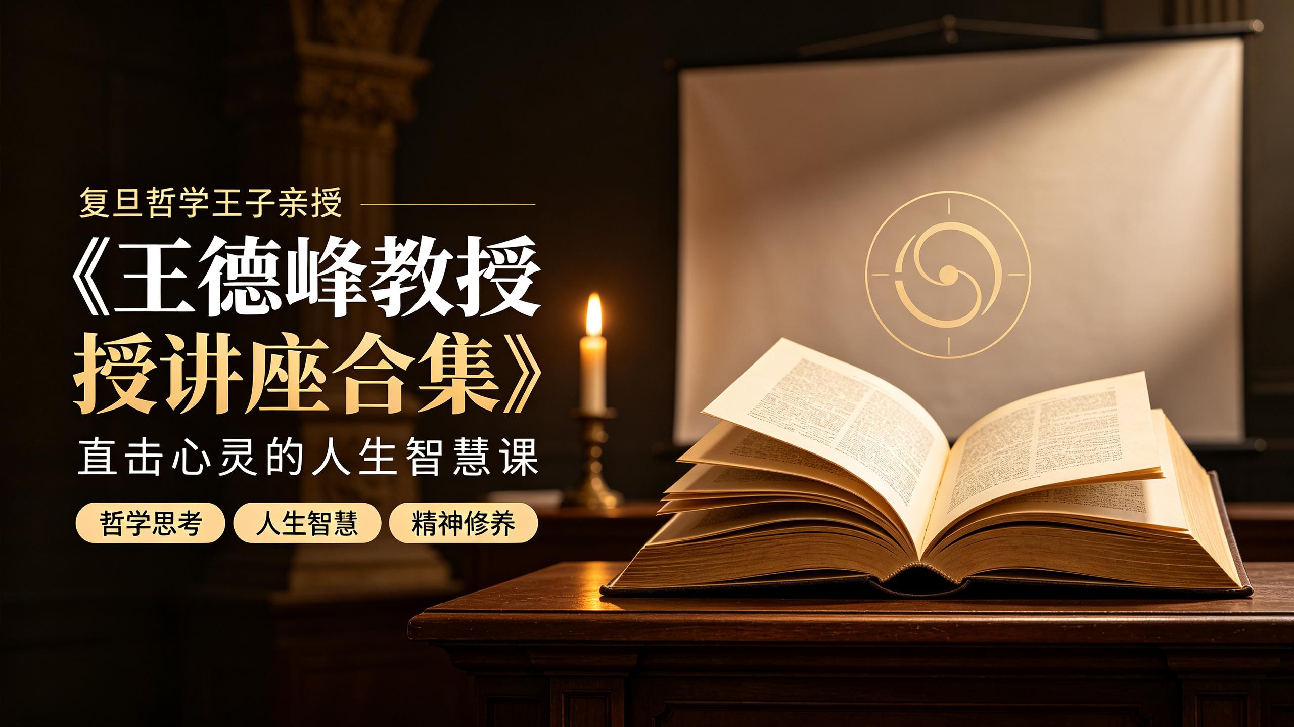 《王德峰教授讲座合集》|复旦哲学王子亲授|直击心灵的人生智慧课插图 《王德峰教授讲座合集》|复旦哲学王子亲授|直击心灵的人生智慧课