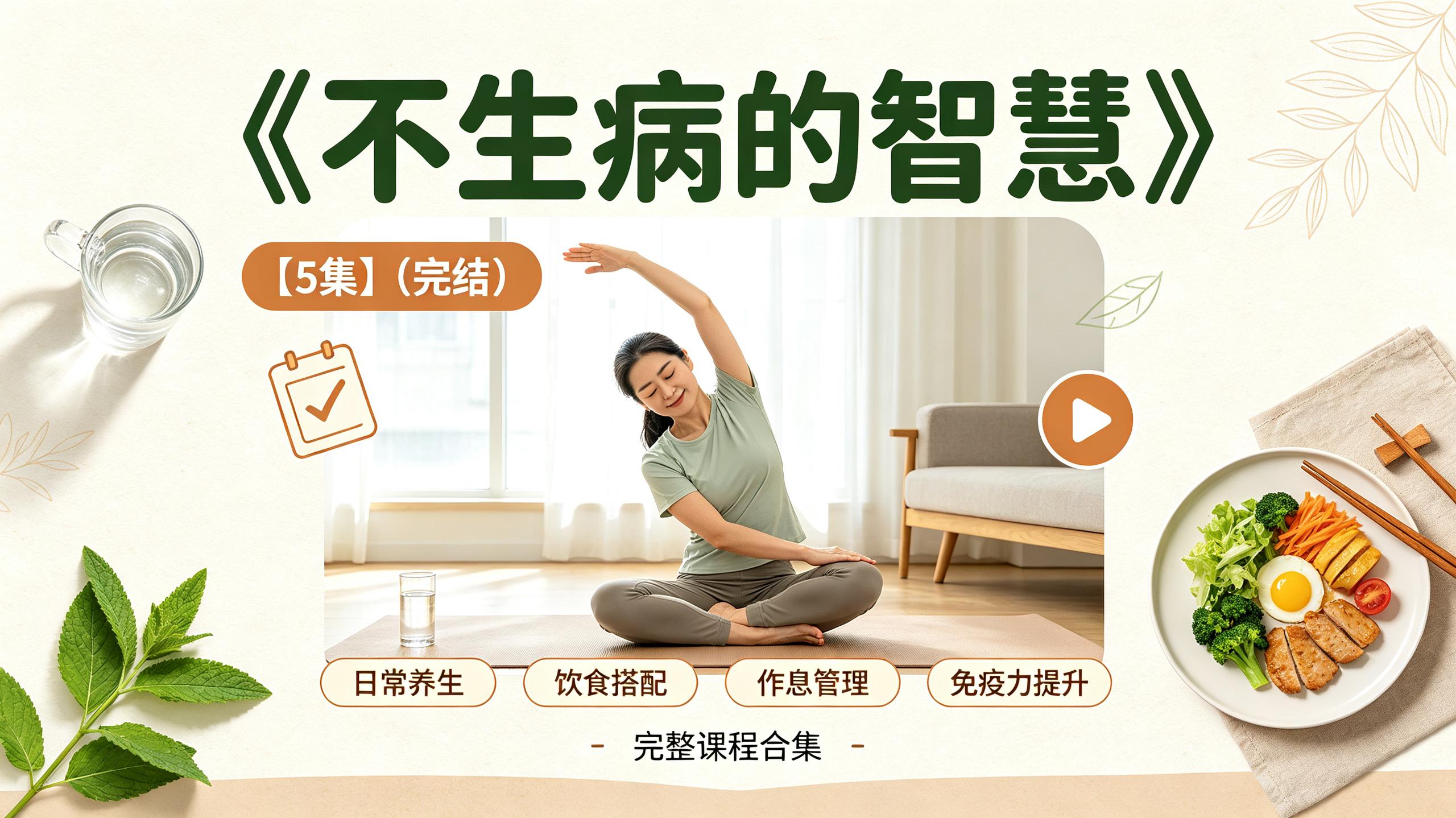 中医课程《不生病的智慧》【5集】(完结)插图 中医课程《不生病的智慧》【5集】(完结)