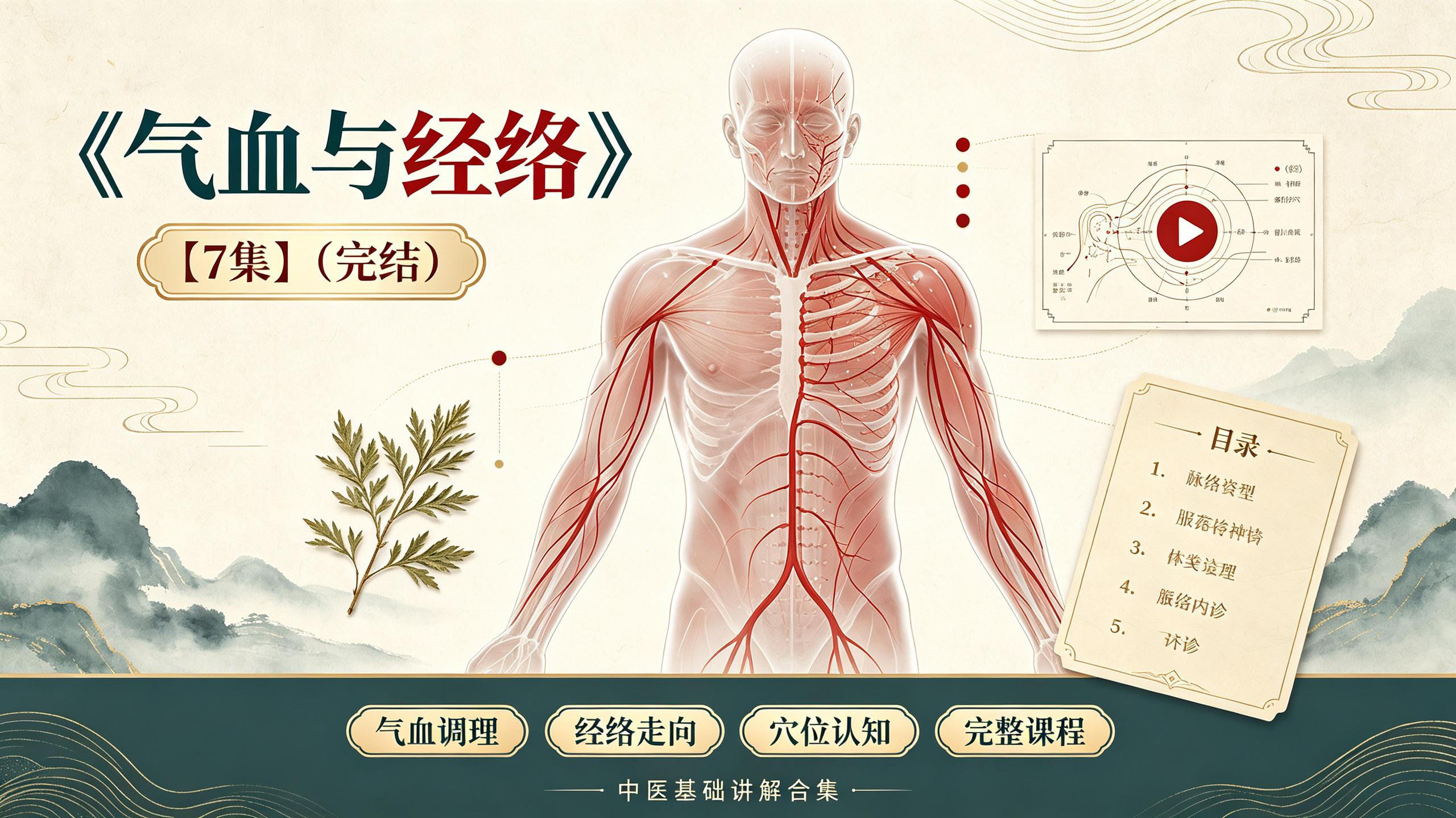 中医课程《气血与经络》【7集】(完结)插图 中医课程《气血与经络》【7集】(完结)