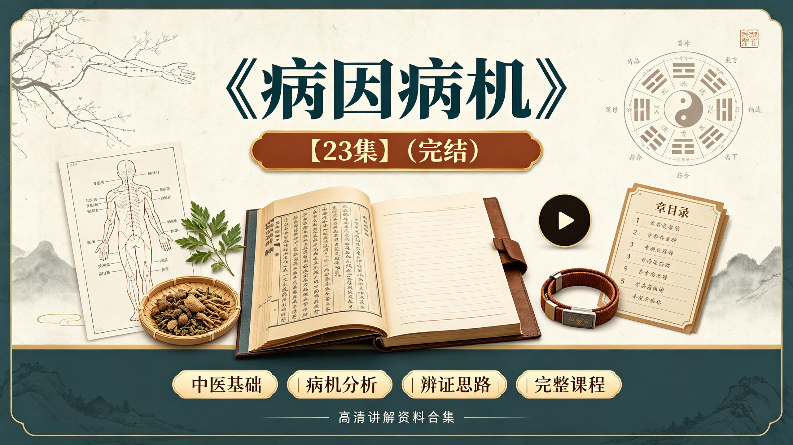 中医课程《病因病机》【23集】(完结)插图 中医课程《病因病机》【23集】(完结)