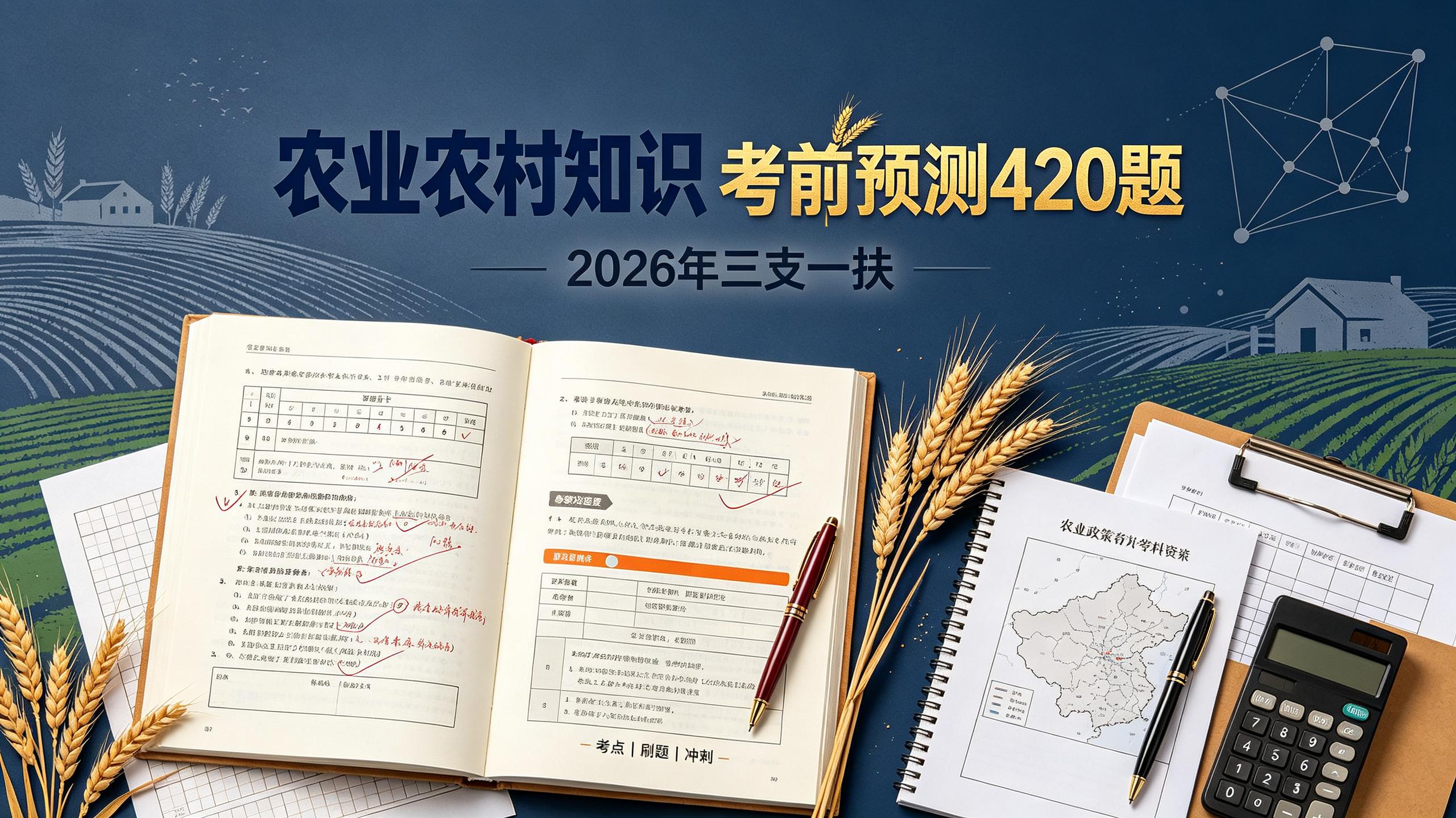 2026年三支一扶农业农村知识考前预测420题插图 2026年三支一扶农业农村知识考前预测420题