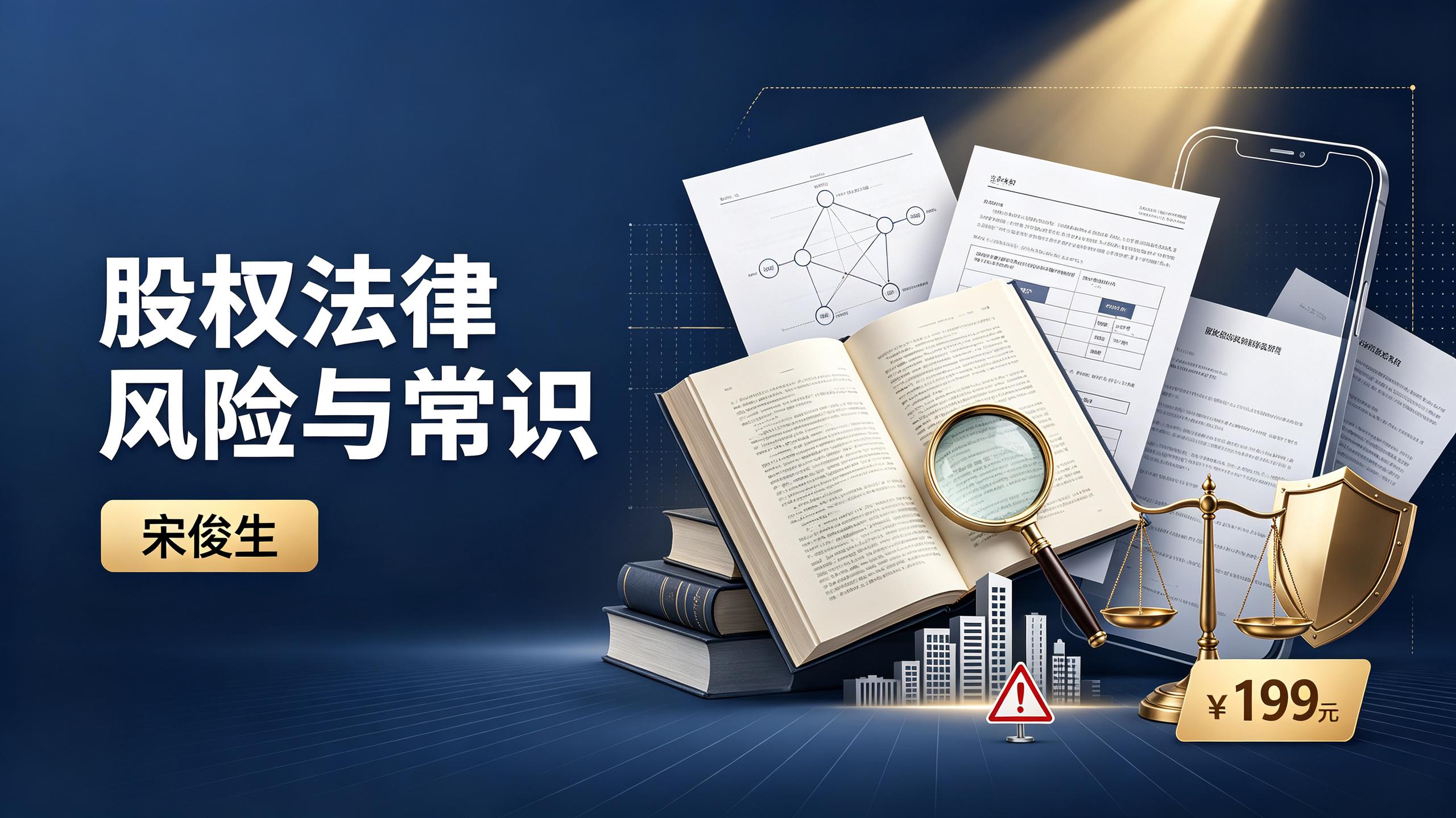 宋俊生:《股权法律风险与常识》 抖音同款199元插图 宋俊生:《股权法律风险与常识》 抖音同款199元