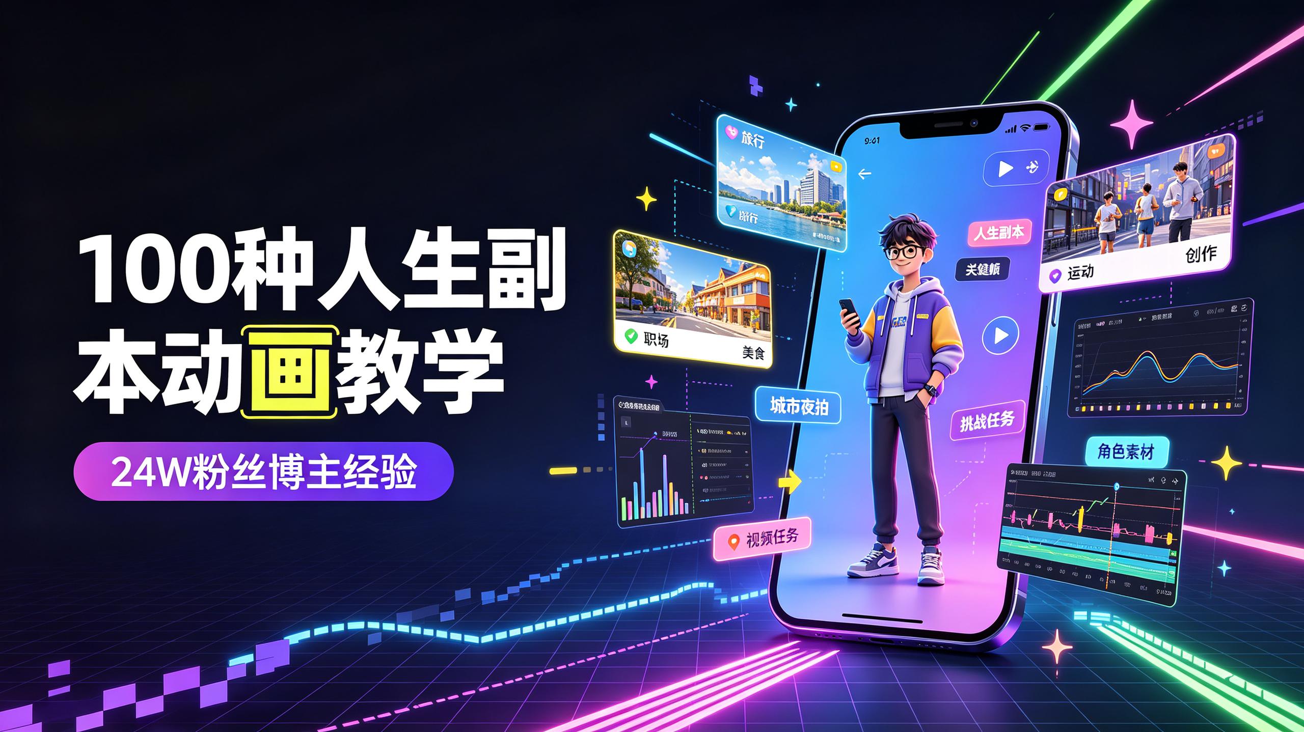 抖音24W粉丝博主的体验100种人生副本动画教学插图 抖音24W粉丝博主的体验100种人生副本动画教学