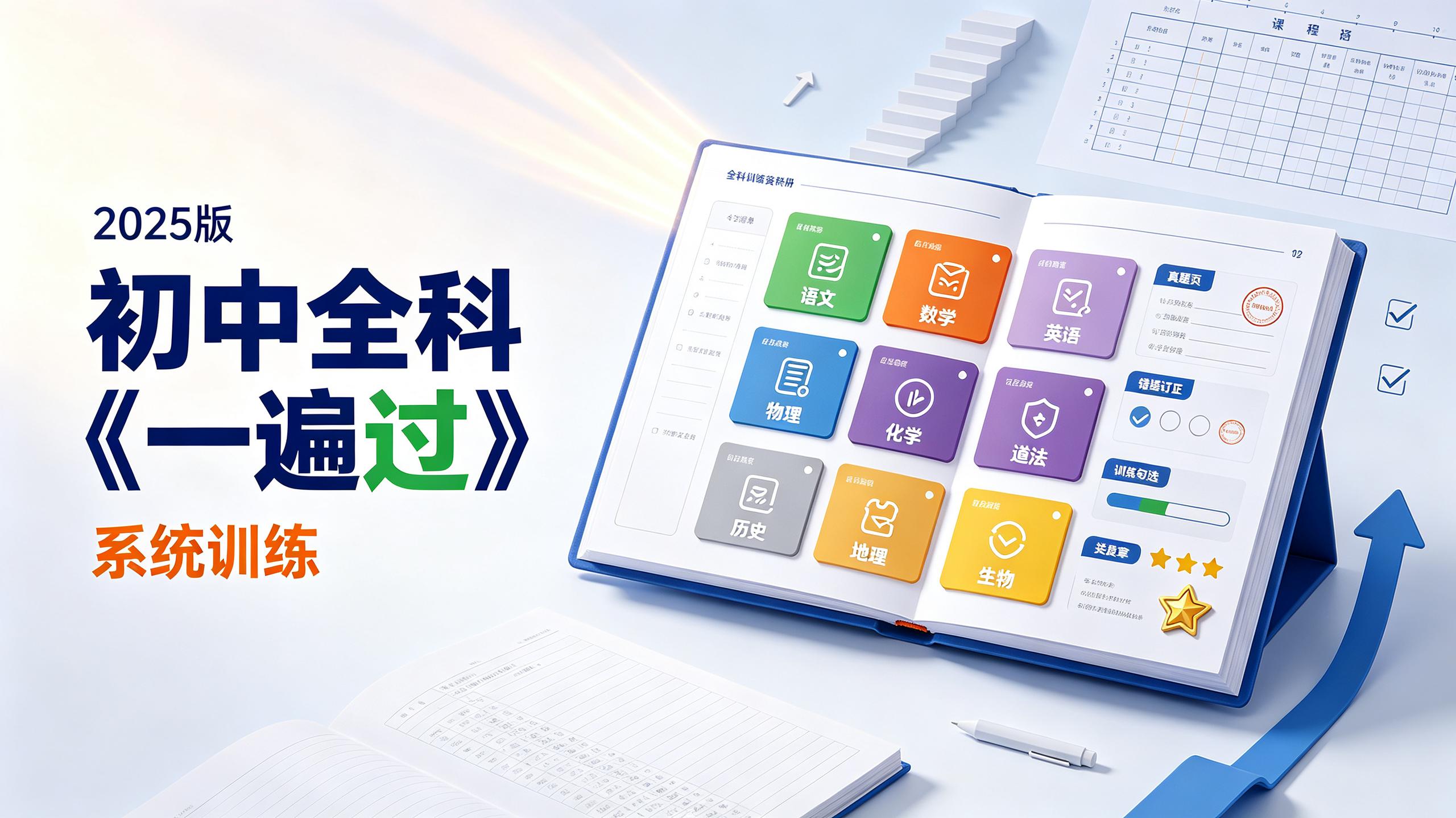 2025版初中全科《一遍过》插图 2025版初中全科《一遍过》