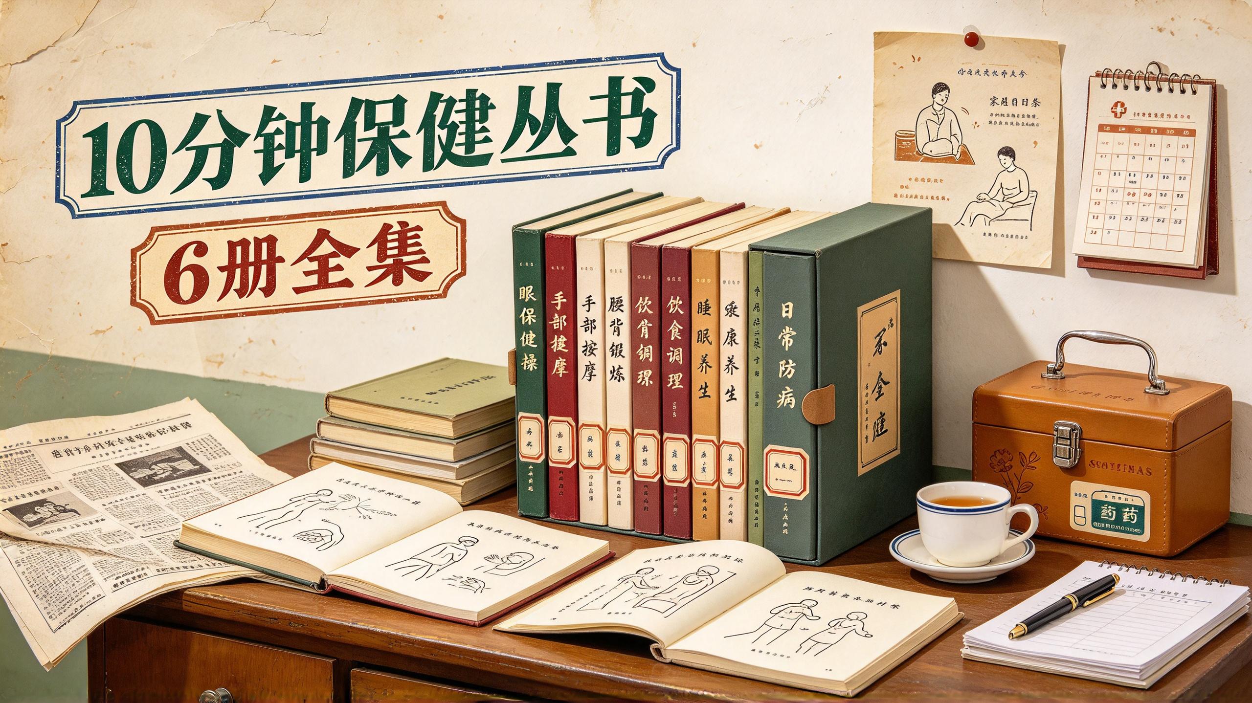 《10分钟保健丛书》6册全集，90年代经典实用保健老书书单