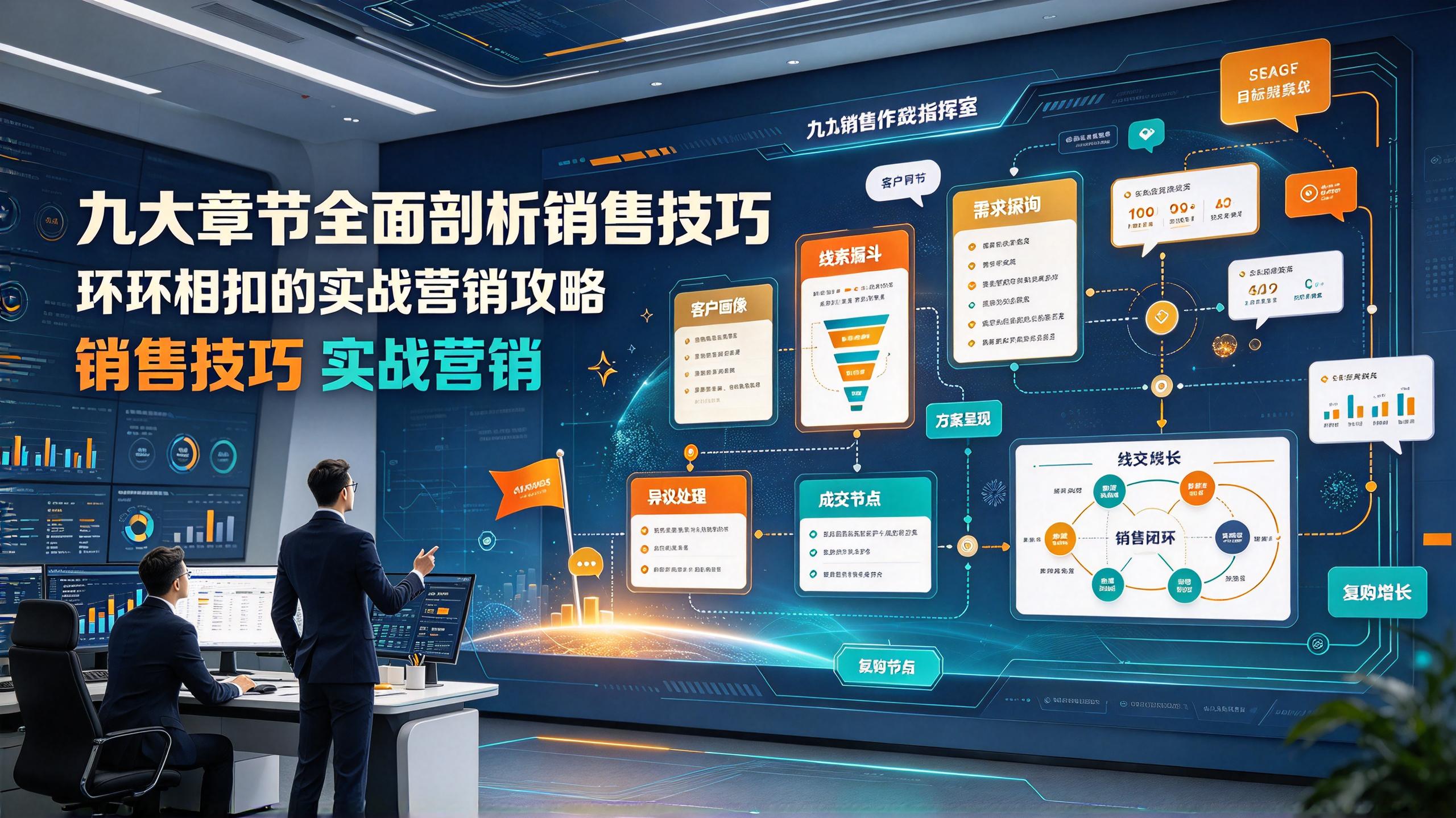 九大章节全面剖析销售技巧：环环相扣的实战营销攻略